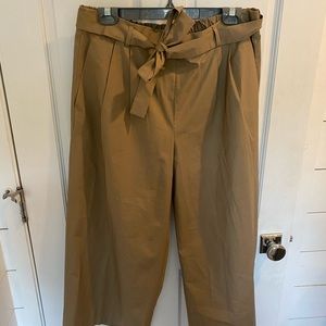 J Crew wide leg khaki cropped pants